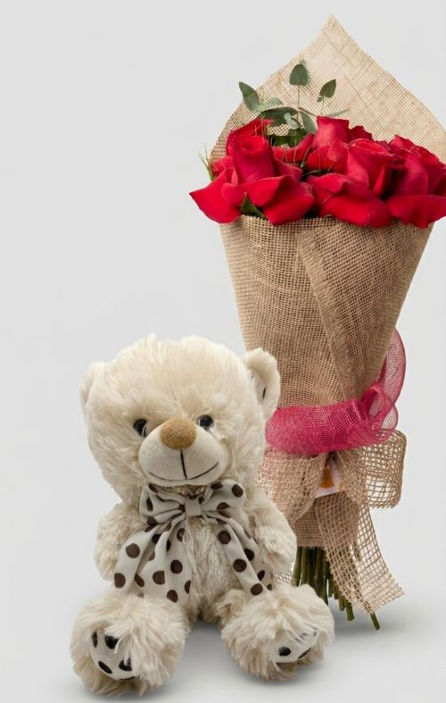 Buquê para Namorada com Urso