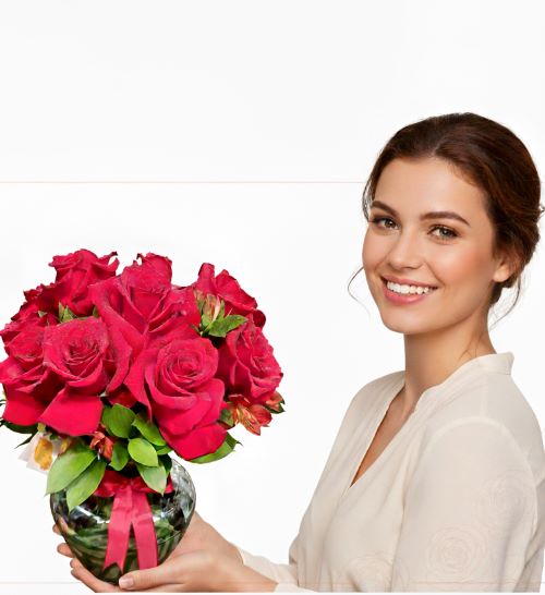 Buques e arranjos com rosas Rebeca Flores